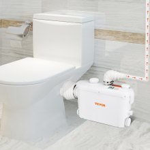VEVOR Rioollift 500W Rioolpomp 8m opvoerhoogte Rioolpomp 6600L/u Huishoudpomp 2900rpm Vuilwaterpomp ingebouwde terugslagklep onderhoudsvrij toilet