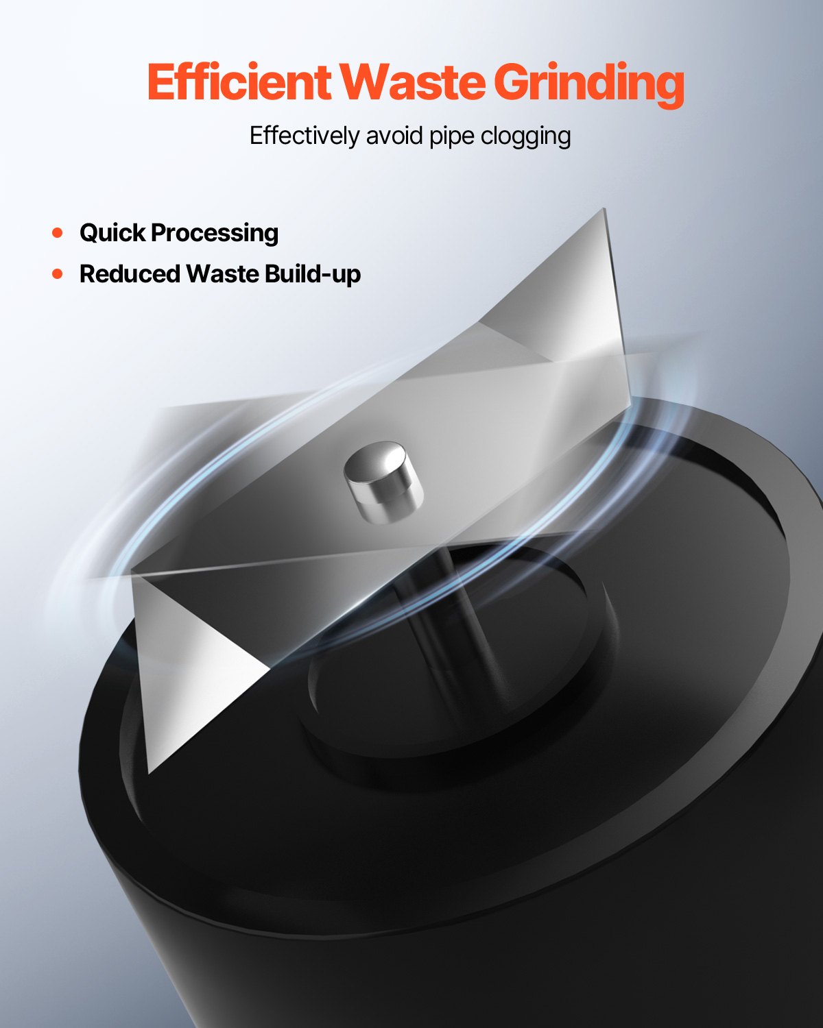 VEVOR Afvalwateropvoerstation 500W Rioolopvoerstation 8m Opvoerhoogte Afvalwaterpomp 6600L/u Huishoudelijke pomp 2900rpm Vuilwaterpomp Ingebouwde terugslagklep Onderhoudsvrij toilet Douche Wastafel