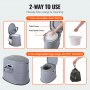 VEVOR 5L Camping Toilet with Toilet Paper and Cell Phone Holder, Portable Camping Toilet 500 x 467 x 400 mm Travel Toilet Emergency Toilet White Toilets 136.1kg Weight Capacity Motorhome Toilet