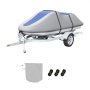 VEVOR Jet Ski Cover, 3200-3420 mm trailerbare waterdichte PWC-hoes, robuuste 600D PU Oxford-stof van maritieme kwaliteit, UV-bestendige Seadoo-hoes met gespen, persoonlijk waterbestendig