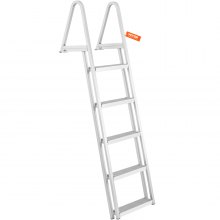 VEVOR zwemtrap bootladder afneembaar 5 treden 159kg draagvermogen 610x455x1825mm