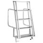 VEVOR opvouwbare aanlegsteigerladder, bootladder met 5 antislip treden, brede pedalen en leuning, draagvermogen 159 kg, aluminiumlegering zwembadladder, toegangsladder voor aanlegsteigers, zwembaden, meren, jachten, zilver