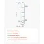 VEVOR Afneembare aanlegsteigerladder, bootladder met 4 antislip treden, brede pedalen en leuning, zwembadladder met een draagvermogen van 272 kg, gemaakt van aluminiumlegering, toegangsladder voor aanlegsteigers, zwembaden, meren en boten, zilverkleurig