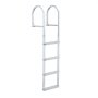 VEVOR Removable Dock Ladder, 4 Steps, Aluminum Alloy Pontoon Boat Swim Ladder, with Non-Slip Wide PP Steps, 500 lbs Weight Capacity, Quick Release Design, for Lake Swimming, Pool, Marine Boarding