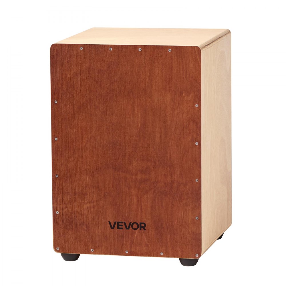 VEVOR Cajon Box Drum met interne snarenmaten, lichtgewicht houten drumkist, draagbaar drummuziekinstrument met siliconen voetjes, afgeronde randen, voor beginners en professionals, 305 x 305 x 430 mm