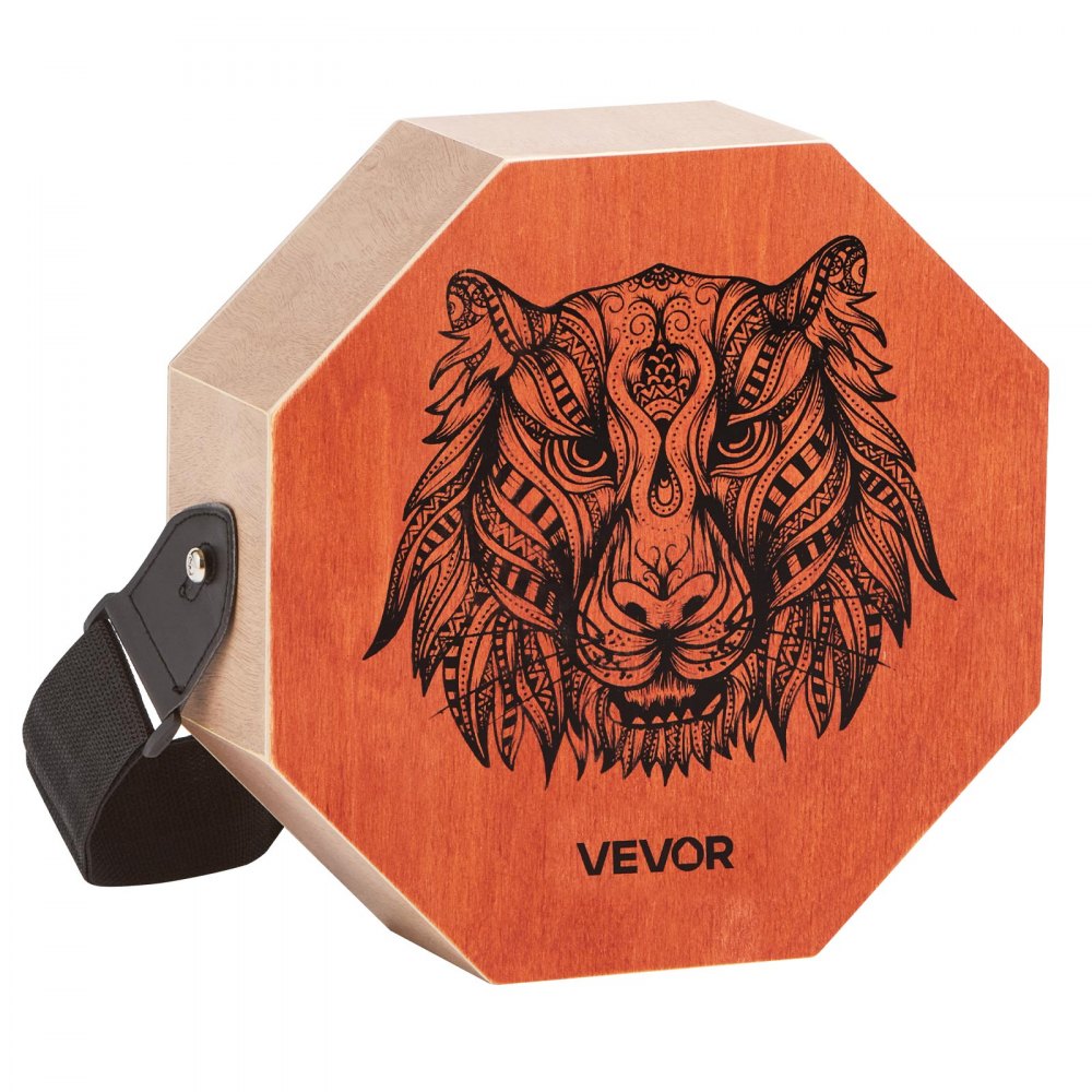VEVOR Cajon-instrument met interne gitaarsnaren en basklank, draagbare houten percussiebox, berkenhouten drummuziekinstrument met verstelbare band, voor beginners en professionals, 295 x 295 x 100 mm