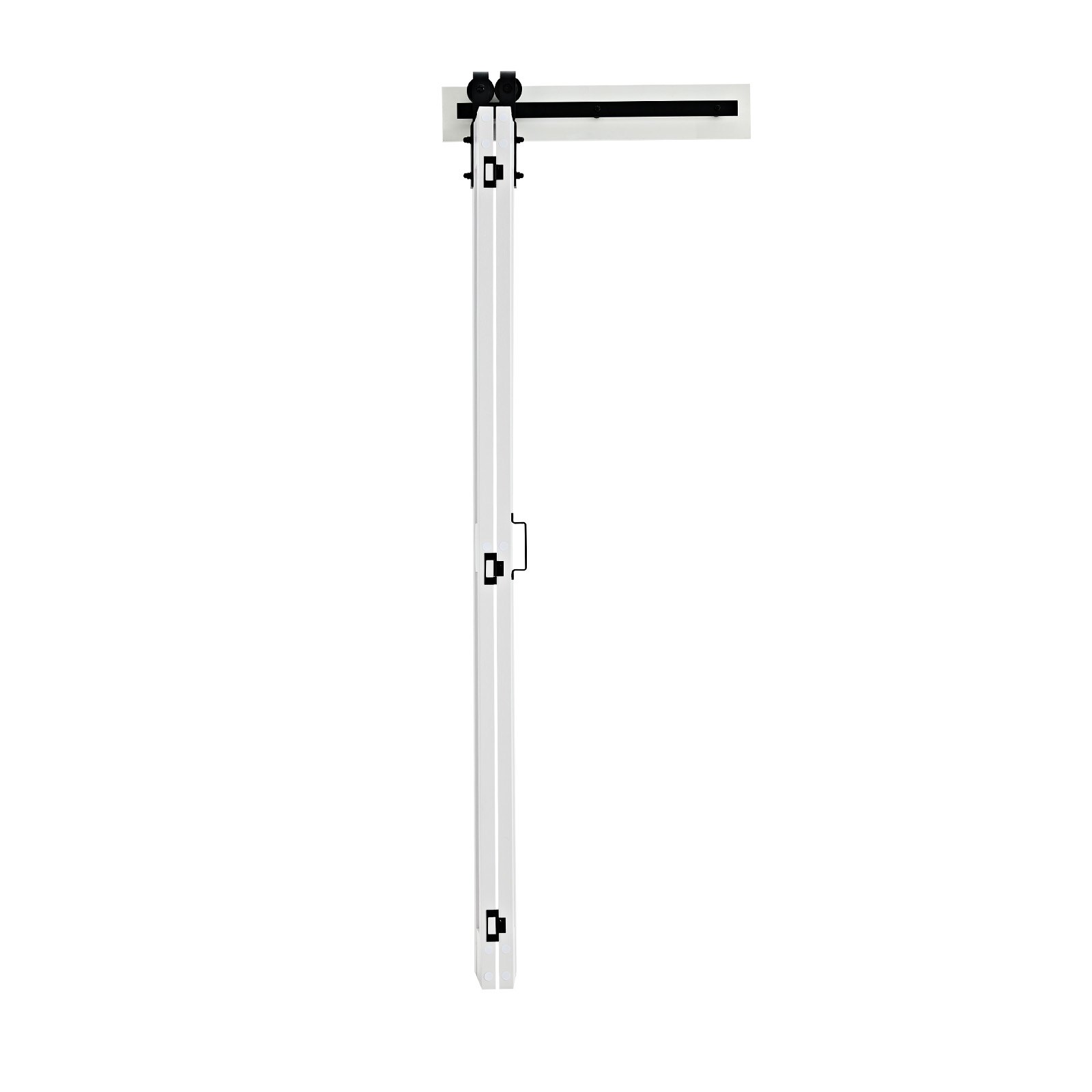 VEVOR Bifold Barn Door, 24" x 84", MDF Bi-Fold Sliding Closet Doors, Header Board and Hardware Kit Included, H-Frame Space-Saving Design, Panels Need to Assemble, Waterproof & Quiet, White