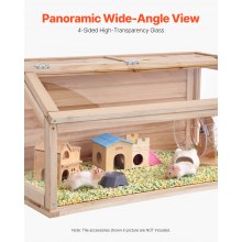 VEVOR Houten Hamsterkooi Muizenkooi Rattenkooi 101,6x50,8x50,8cm