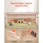 VEVOR Wooden Hamster Cage, 270° Viewing Hamster Habitat, 48 x 20 x 20in, Dwarf Hamster Cages with Openable Top, Ventilated Small Animal Cage, Pet Mouse Cage for Gerbils, Rats, Guinea Pigs, Mice