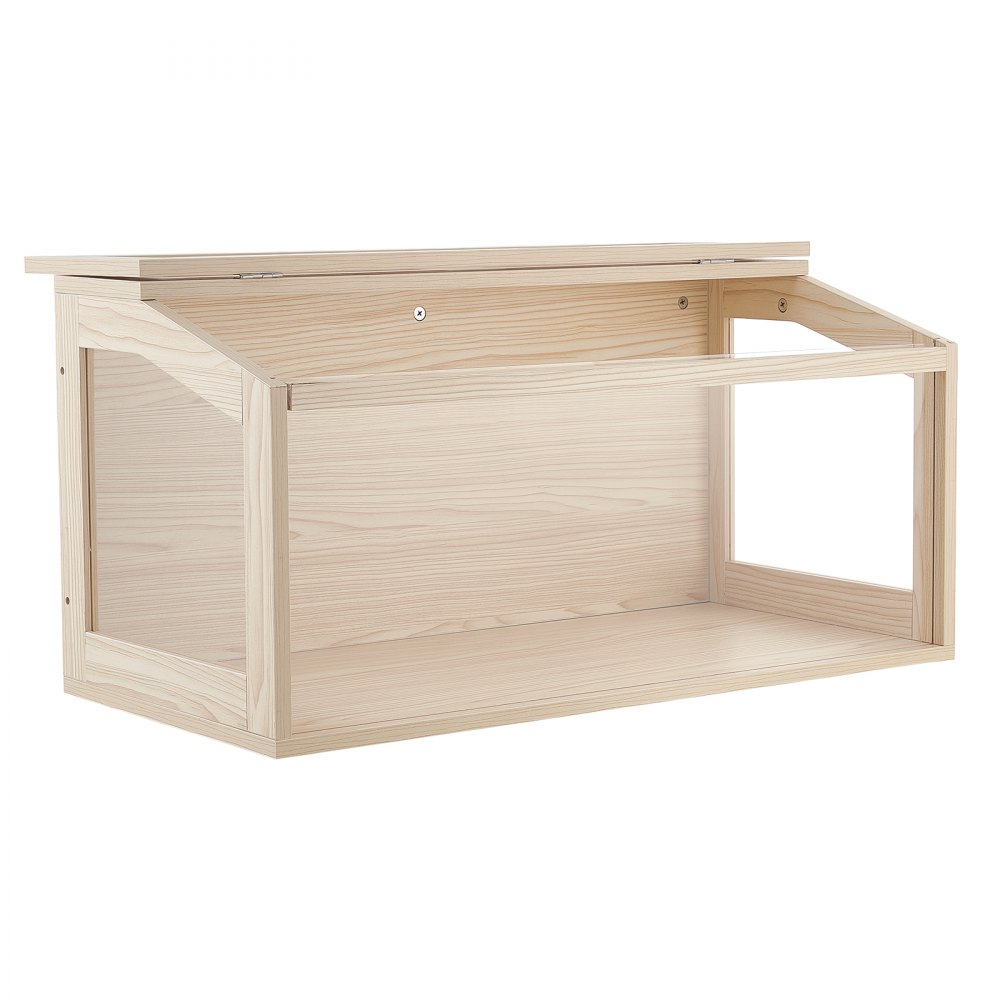 VEVOR Wooden Hamster Cage 31.9"x16.1"x16.1" 270° Viewing Hamster Habitat, Chewproof Acrylic Small Animal Cage with Openable Top, Large Pet Enclosure for Syrian/Dwarf Hamsters, Guinea Pigs & Gerbils