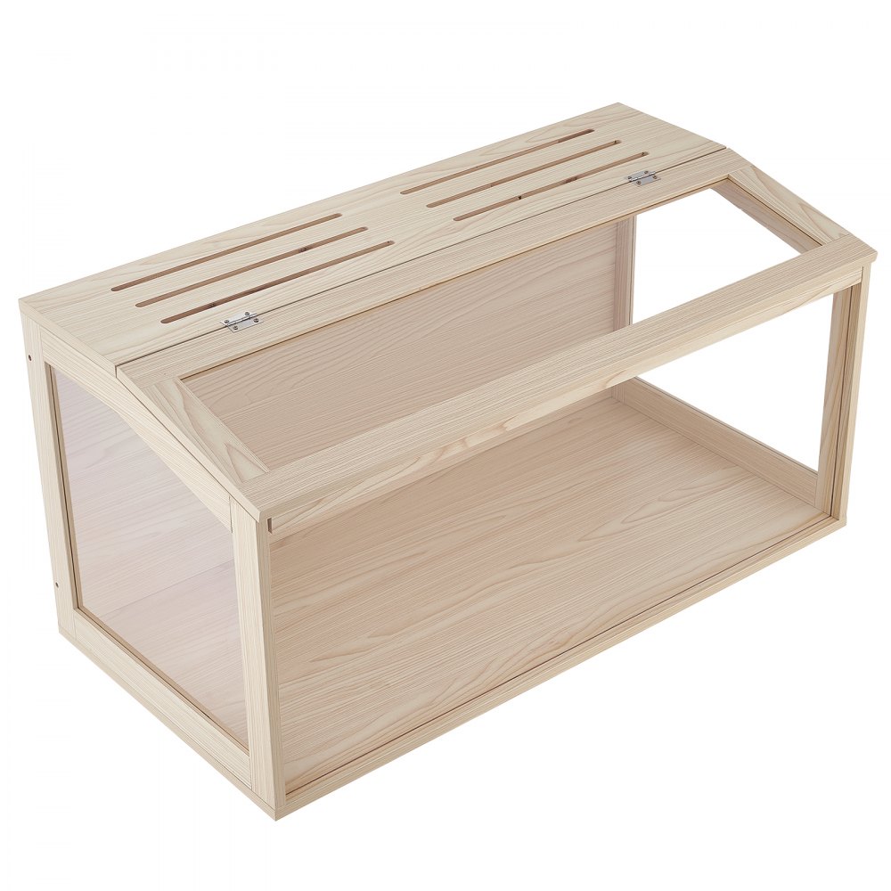 VEVOR Hamsterkooi, Knaagdierkooi, Knaagdierverblijf, Houten Hamsterkooi, 1018x518x510mm, Kijkvenster van 270°, Knaagdierbestendig met Deksel, Ventilatie voor Goudhamsters, Dwerghamsters, Cavia's, Gerbils