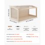 VEVOR Hamsterkooi, Knaagdierkooi, Knaagdierverblijf, Houten Hamsterkooi, 1018x518x510mm, Kijkvenster van 270°, Knaagdierbestendig met Deksel, Ventilatie voor Goudhamsters, Dwerghamsters, Cavia's, Gerbils