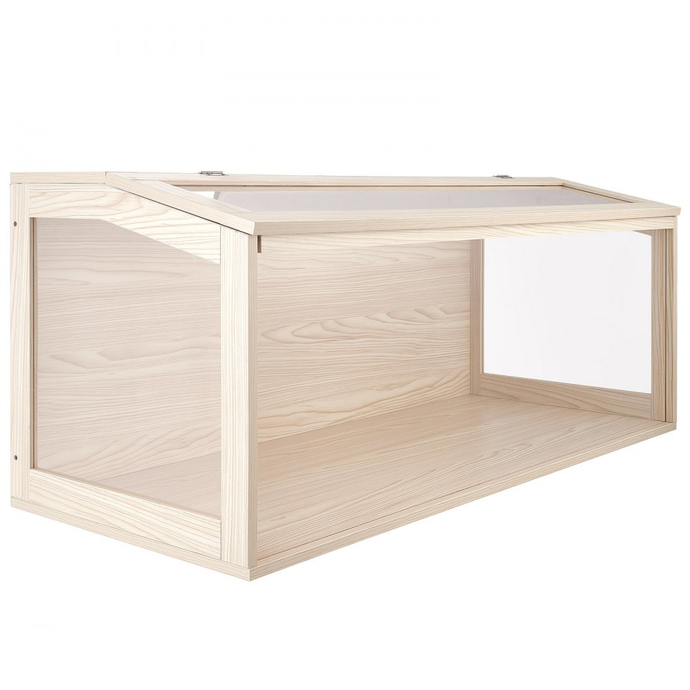 VEVOR Hamsterkooi, Knaagdierkooi, Knaagdierverblijf, Houten Hamsterkooi, 1220x510x510mm, Kijkvenster van 270°, Knaagdierbestendig met Deksel en Ventilatie, voor Goudhamsters, Dwerghamsters, Cavia's en Gerbils