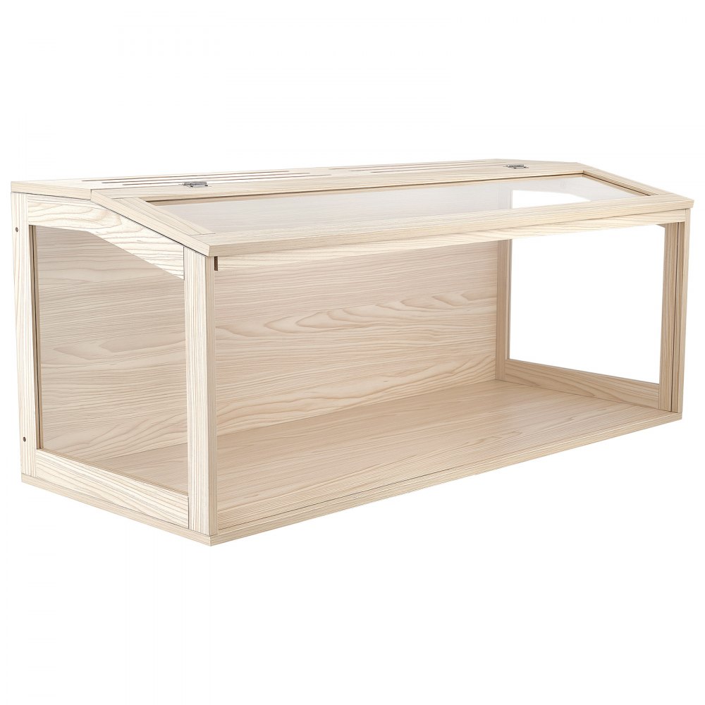 VEVOR Hamsterkooi, Knaagdierkooi, Knaagdierverblijf, Houten Hamsterkooi, 1220x510x510mm, Kijkvenster van 270°, Knaagdierbestendig met Deksel en Ventilatie, voor Goudhamsters, Dwerghamsters, Cavia's en Gerbils