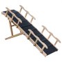 VEVOR Houten Hondenhelling 160 cm, Toegangshulp voor Huisdieren (59-72 cm), Opvouwbaar, voor Kleine en Oudere Honden om op Banken en Fauteuils te klimmen, Draagvermogen 90,7 kg, met Zijrails, Antislip Viltoppervlak en Platform