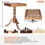 VEVOR Houten Schaakset, 650 x 650 x 675 mm Schaakset, Tafelschaakbordspellen met Schaakstukken, Schaakset voor Feestelijke Familie-activiteiten, Reisschaak, Kinderen, Schaakbord