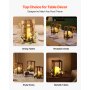VEVOR 24 Pcs Wooden Wedding Lantern, Cedar Wood and Plastic Wooden Lantern Candle Holder, Rustic Decorative Home Centerpiece Ideal for Wedding Table Party Farmhouse Indoor Decor, Brown