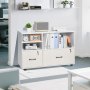 VEVOR 2 Drawer Wooden File Cabinet, Mobile Filing Cabinet with Open Shelves, Lockable Lateral Rolling File Storage with Adjustable Shelves, Free Standing Printer Stand for Home Office School, White