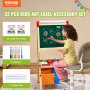 VEVOR Ezel-accessoireset, 32-delige kunst-ezel-schilderset voor kinderen, inclusief kleurpotloden, whiteboard-markers en papierrollen, accessoireset voor staande kunst-ezel, schilderbenodigdheden