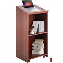 VEVOR Lessenaar Sta Bureau Mobiel Bureau 60 x 40 x 120 cm met 4 Wielen en Plank