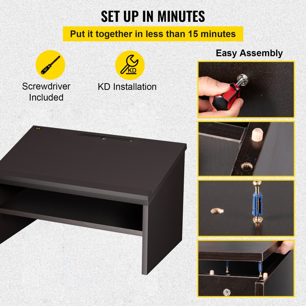 VEVOR Tafelblad Lessenaar Houten Tafelblad Podium 49cm Hoog 

 

	voor Kerken Kantoren