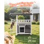 VEVOR Outdoor Cat House, 2-Story Wooden Cat Shelter with Stairs & Balcony, Elevated Feral Kitty Shelter, Spacious Room, Waterproof Cats Condos for Indoor & Outdoor Cats in Winter 30 x 22 x 30 in