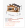 VEVOR Buitenkattenhuis, Kattenhut met Schuimisolatie, Houten Onderkomen met Groot Platform, Winterbestendig & Geïsoleerd, Kattenhol voor Binnen- & Buitenkatten in de Winter 1105x853x787 mm