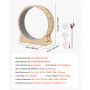VEVOR kattenloopwiel, 1080 mm binnendiameter, houten loopwiel voor katten van 8,6-12,7 kg, met tapijtloopoppervlak en vergrendelingsmechanisme, stil speeltje voor binnenkatten