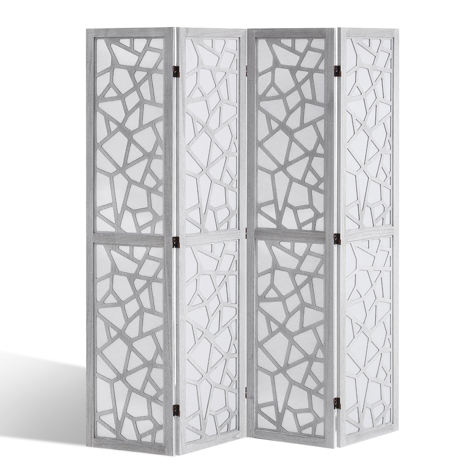 VEVOR kamerscherm van hout, 4-delig opvouwbaar privacyscherm, 170 cm hoge kamerverdeler, draagbaar decoratief scherm voor kamerafscheiding met moderne stijl voor thuis, restaurant, slaapkamer