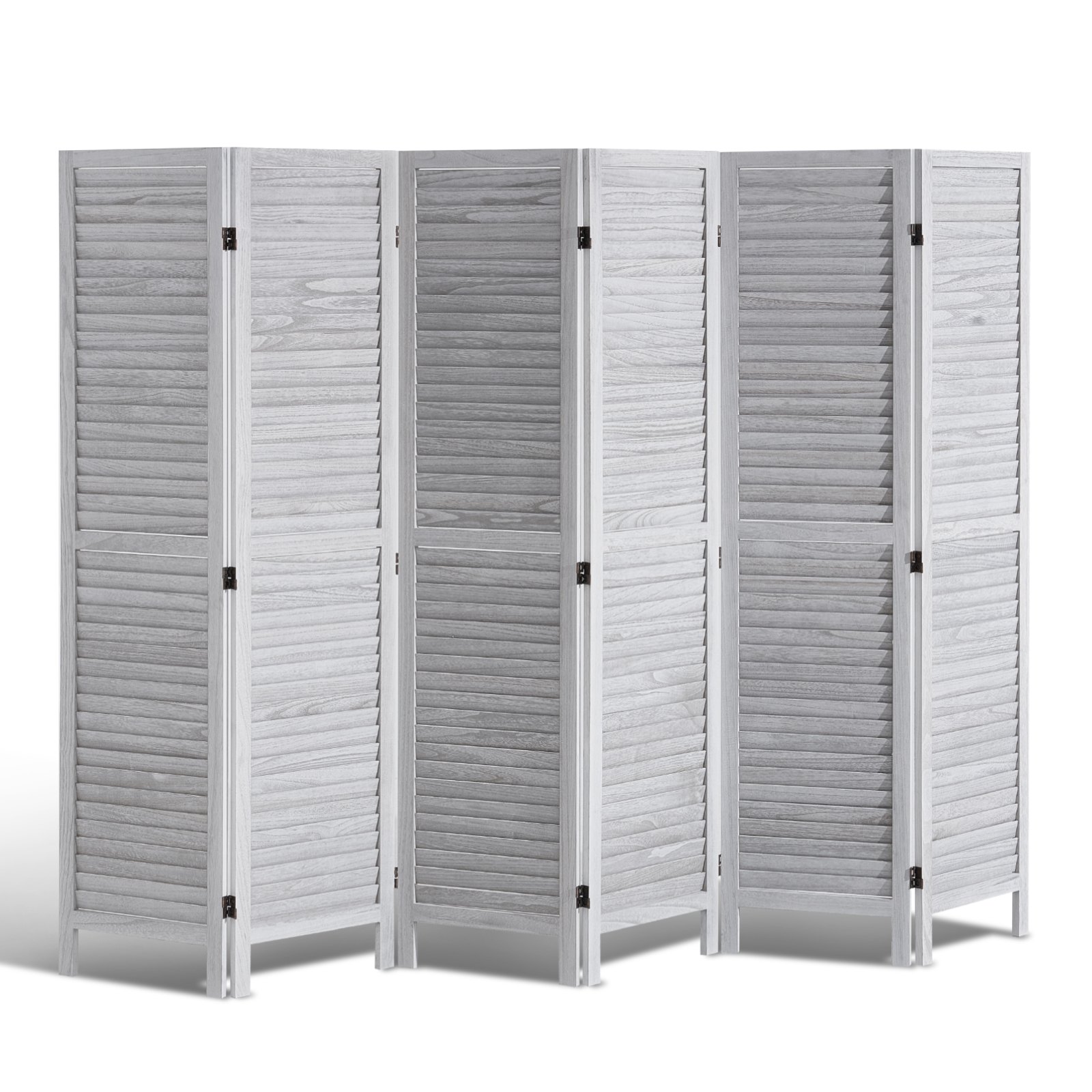 VEVOR kamerscherm, 6 panelen houten opvouwbaar privacyscherm, 242 cm lange kamerscherm, draagbaar decoratief scherm voor kamerafscheiding in Europese stijl voor thuis, restaurant, slaapkamer