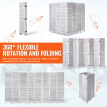 VEVOR scheidingswand scheidingsscherm hout 8-delig opvouwbaar 325cm ruimtescheiding