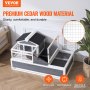 VEVOR 3-Room Tortoise House,Tortoise Habitat with Balcony & 2 Stories, Wooden Tortoise Enclosure Indoor & Outdoor with Ramp, Tray, Openable Roof, Large Reptile Cage, 44" x 25.6"x 24"