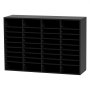 VEVOR 997 x 305 x 680 mm brievenbak bureau organizer, 2,3-5,6 cm verstelbaar A4 stapelbaar liggend, papierlade, opbergsysteem bureau organizer, archivering (zwart, 36 compartimenten)