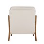 VEVOR Accent Chair, Mid Century Modern Armchair with Solid Wood Frame and Non-Slip Legs, Upholstered Leisure Chair with Linen Fabric and 5.7 in Thickened Cushion, for Living Room, Bedroom, Office