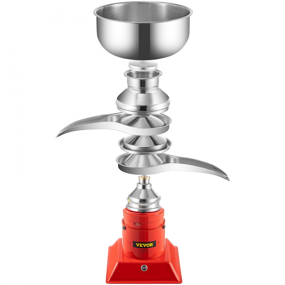 VEVOR Milk Cream Centrifugal Separator, 100L/h Output, 304 Stainless Steel Cream Separator with 5L Milk Bowl Capacity, 10500RPM Rotating Speed, Milk Skimmer for Fresh Milk Goat Milk Cream, Red