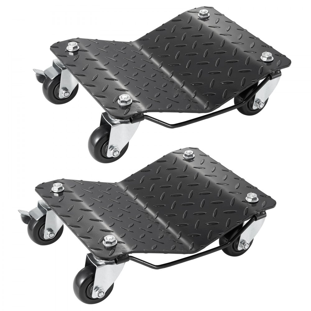 VEVOR Portable Tire Cart 2 Pcs 1400kg Loadable Electric Vehicle Emergency Cart 4 Wheel Tire Cart Sturdy Mobile Trolley Steel Cart Tire Holder Suitable for Cars, Motorcycles Pickups, etc.