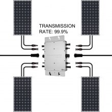 VEVOR Solar Grid Tie Micro-omvormer Dc 22-50V naar Ac 220V Zuivere sinus Simplify Compact