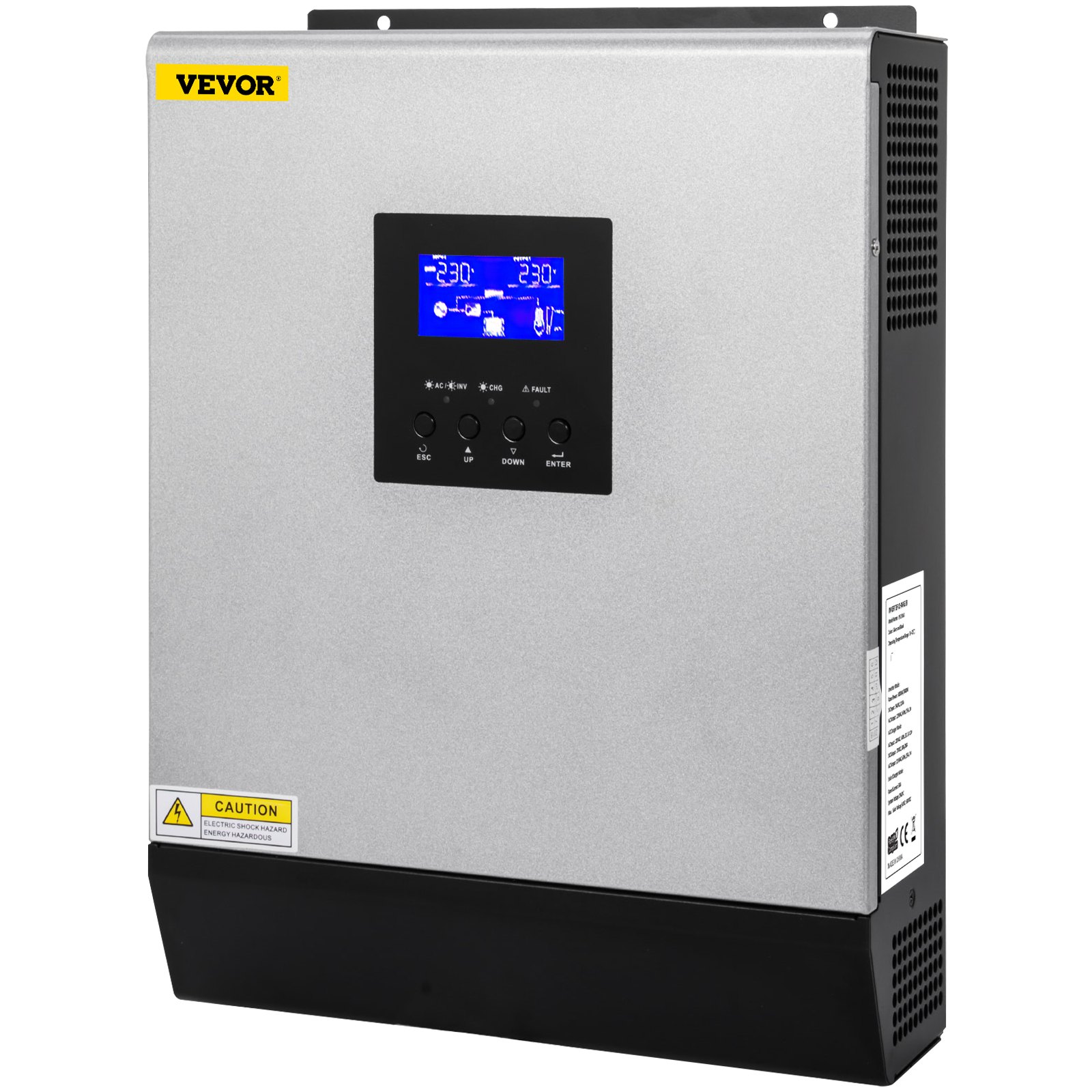 Zonne-omvormer SOLAR 2400W met zuivere sinusgolf 50A, DC 24 V, AC-uitgang 230 V, met netlader 50 Hz