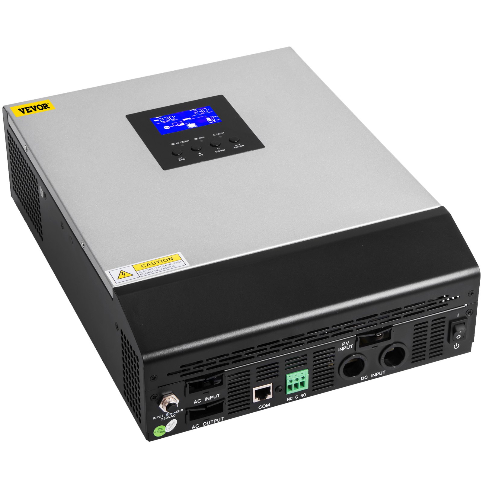 Zonne-omvormer SOLAR 2400W met zuivere sinusgolf 50A, DC 24 V, AC-uitgang 230 V, met netlader 50 Hz