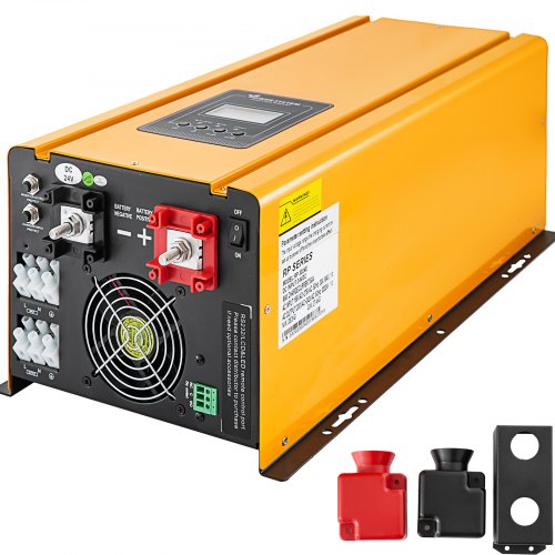 3000W Nominaal 9000W Piek Zuivere Sinus Omvormer DC 24V AC 220V/230V/240V met Batterij AC-oplader LCD-kleurenscherm Lage Frequentie Zonne-omzetter