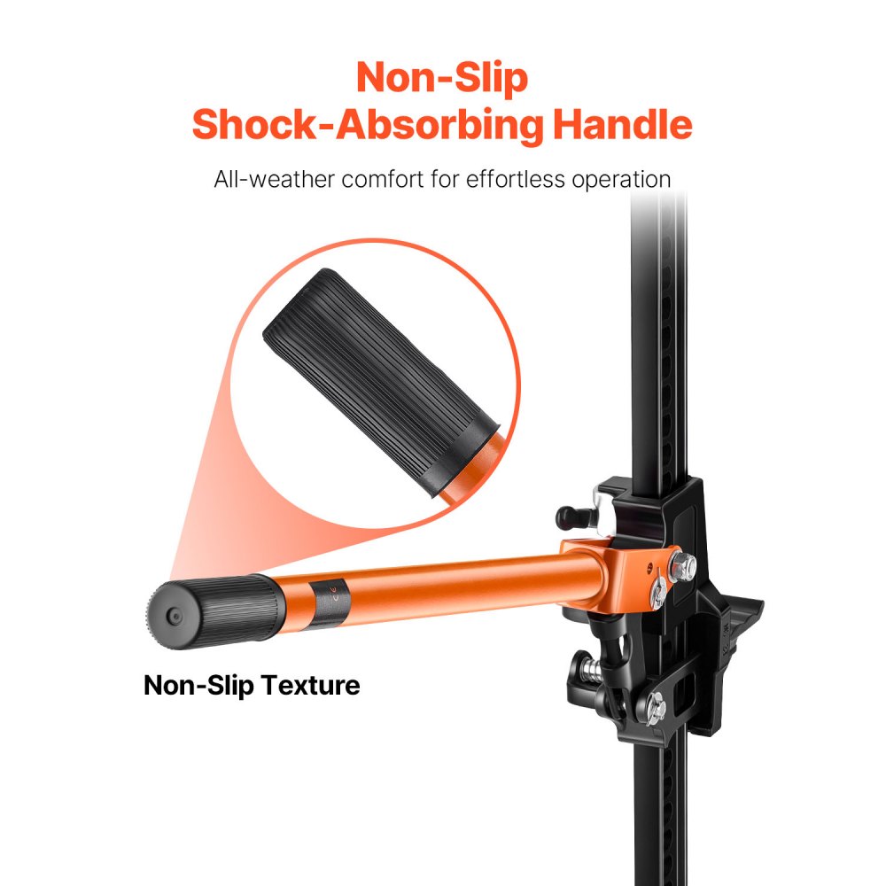 VEVOR Farm Jack, 86 cm Utility High Lift Farm Jack, 3.18 Ton Capacity Ratcheting Off Road Utility Jacks, Heavy-Duty Lift Jacks with 130.1-711.2 mm Lifting Range for Tractor, Truck, SUV