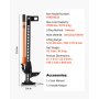 VEVOR Farm Jack, 86 cm Utility High Lift Farm Jack, 3.18 Ton Capacity Ratcheting Off Road Utility Jacks, Heavy-Duty Lift Jacks with 130.1-711.2 mm Lifting Range for Tractor, Truck, SUV
