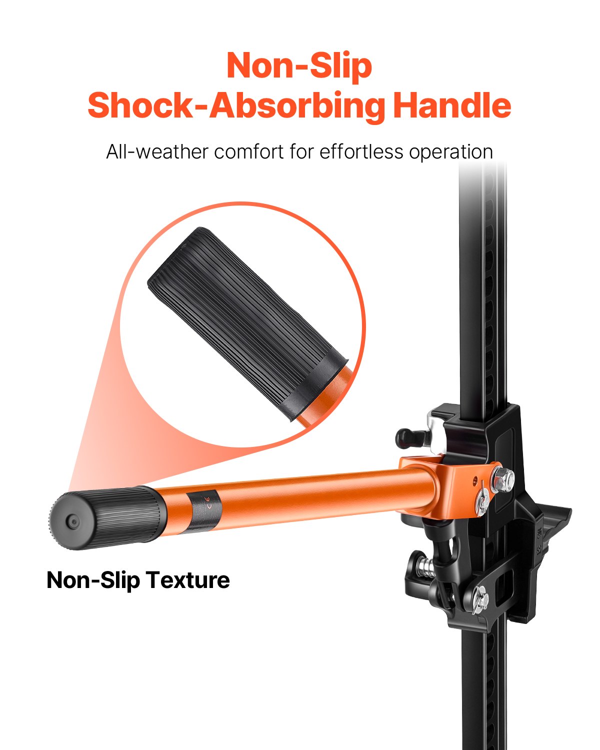 VEVOR Farm Jack, 107.5 cm Utility High Lift Farm Jack, 3.18 Ton Capacity Ratcheting Off Road Utility Jacks, Heavy-Duty Lift Jacks with 130.1-929.6 mm Lifting Range for Tractor, Truck, SUV