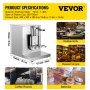 VEVOR ​Shaker Frappe Blender, elektrisch, 120 W, 35 x 30 x 36, Bubble Tea schudmachine 350-750 ml, 25 kg melktoestel van roestvrij staal met intelligent bedieningspaneel, voor restaurants, cafés