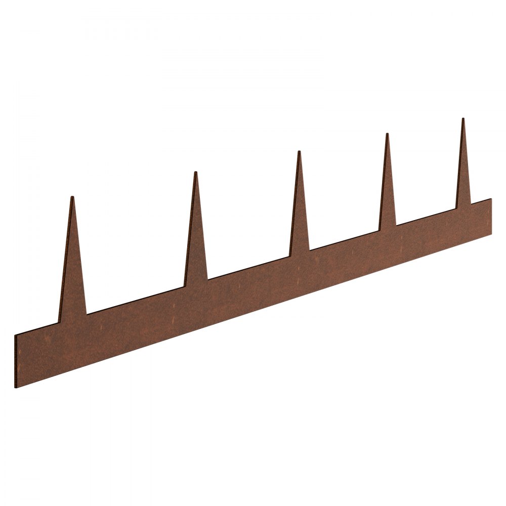 VEVOR Gazonrand, Set van 10, 1016x114,3x1,5 mm, Roestbestendige metalen rand voor bloembedden, borders, gazonranden, eenvoudig te installeren, afscheiding voor bloembedden, tuinpaden