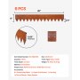 VEVOR Corten Steel Landscape Edging, 6-Pack 1016 x 152 mm Metal Edging for Landscaping with 8 Connecting Plates, Bendable Metal Garden Edge Border for Flower Bed, Yard Pathway, Rust