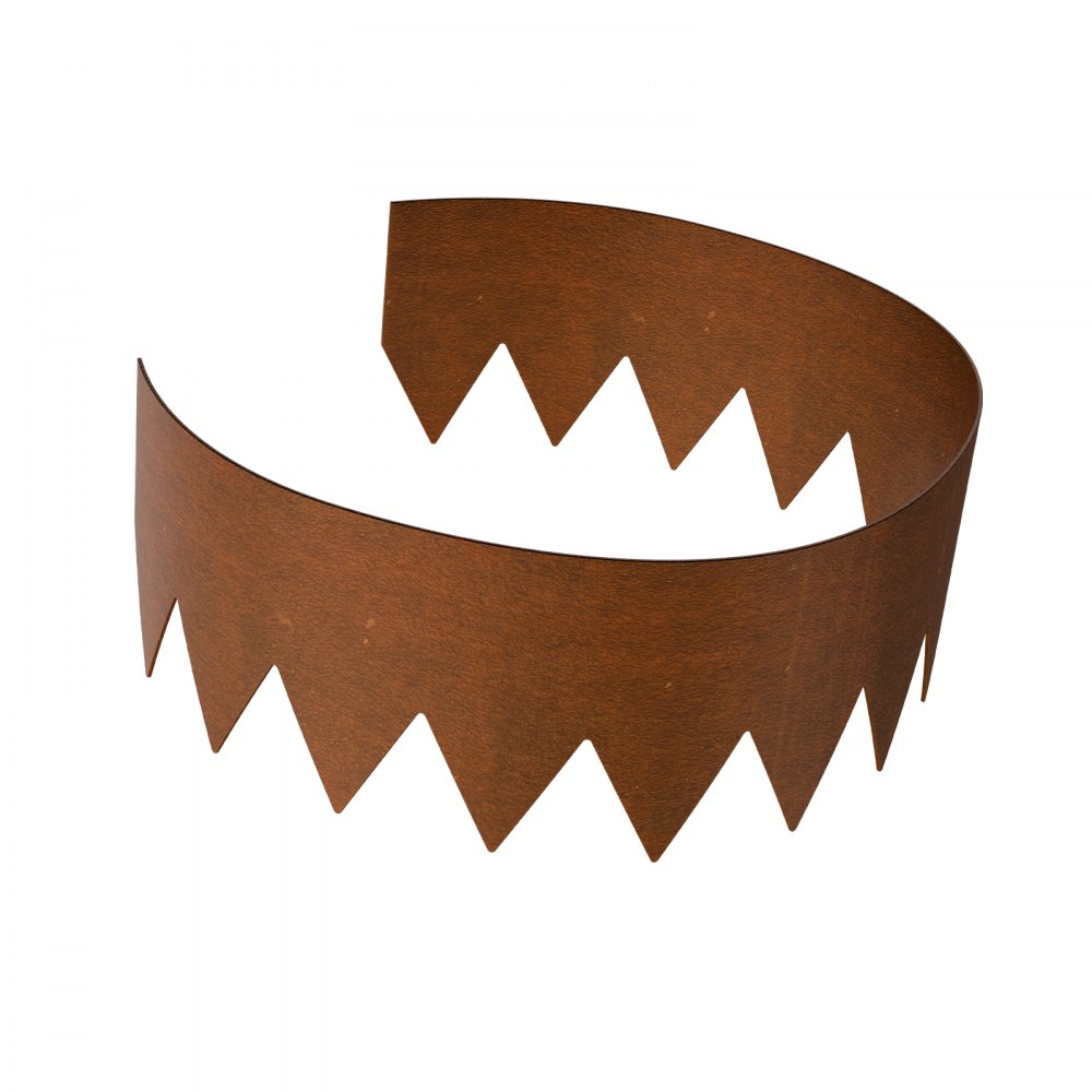 VEVOR gazonrand, 6-pack 1016x152,4x1,5 mm, voorgeroest metalen randafwerking, flexibele tuinrand, rand voor bloembedden en paden