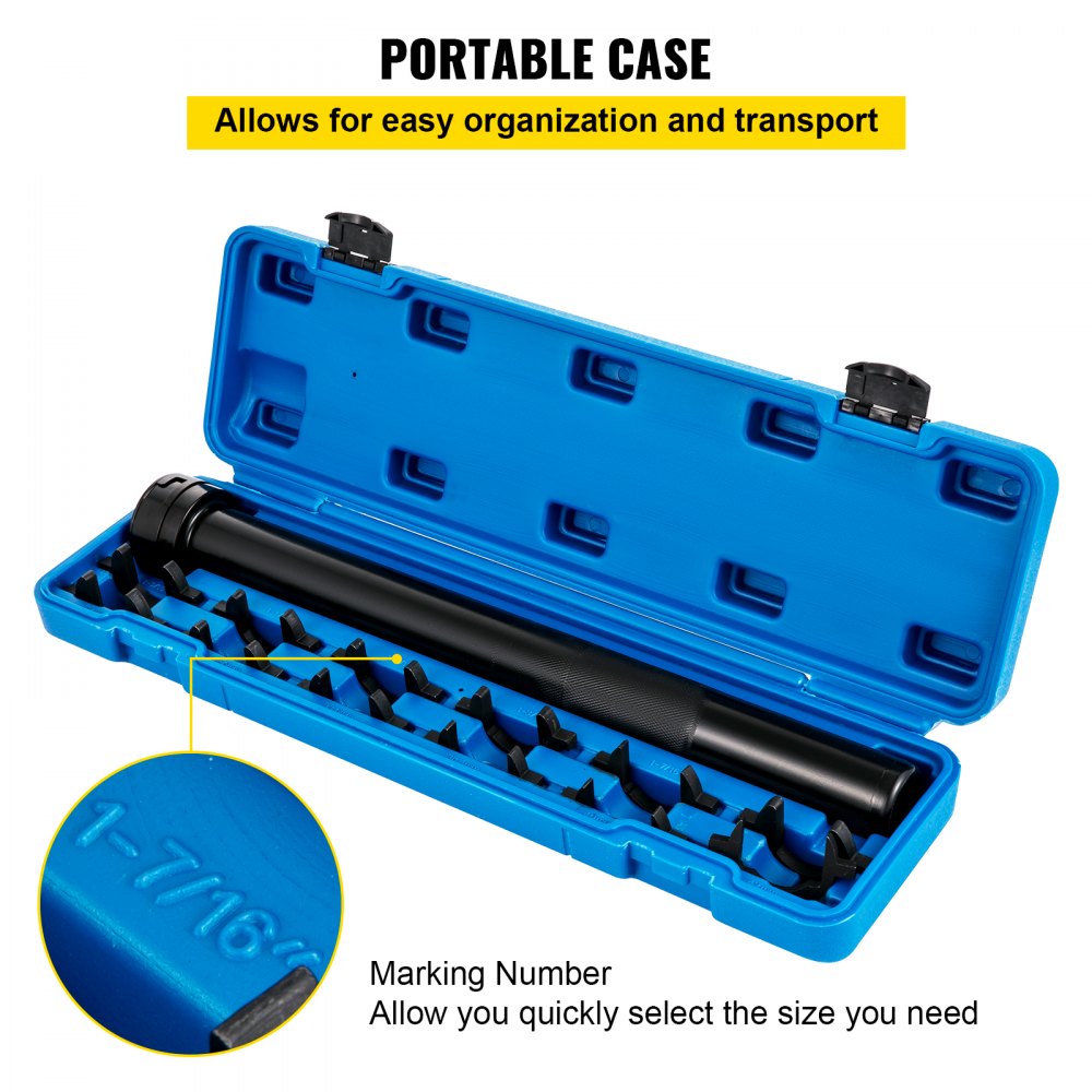 VEVOR Stuurstanggereedschapset, 12-delige stuurstangverwijderingsset, 12 kruiskopadapters, complete stuurstanggereedschapset, stuurstanggereedschap voor 1/2-inch aandrijfbuis, zwaar uitgevoerd stalen stuurstangverwijderingsgereedschap voor Ve