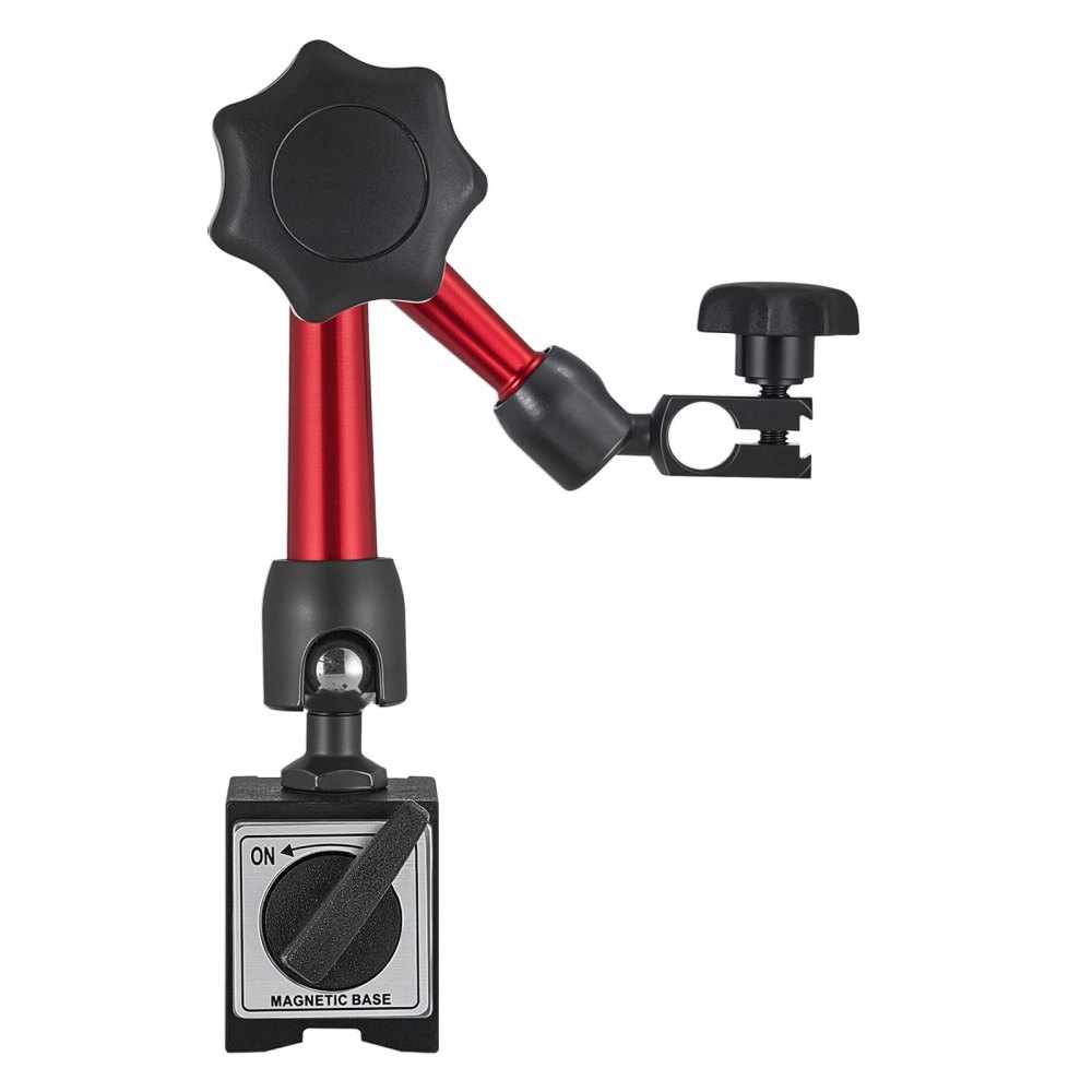 VEVOR-meetklok met magnetische standaard en opbergkoffer, nauwkeurigheid van 0,01 mm, bereik van 0-0,76 mm, microkogelgreep voor metingen in krappe ruimtes, industriële bewerking en inspectie