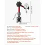 VEVOR-meetklok met magnetische standaard en opbergkoffer, nauwkeurigheid van 0,01 mm, meetbereik van 0–0,76 mm, microkogelgreep voor metingen in krappe ruimtes, industriële bewerking en inspectie.